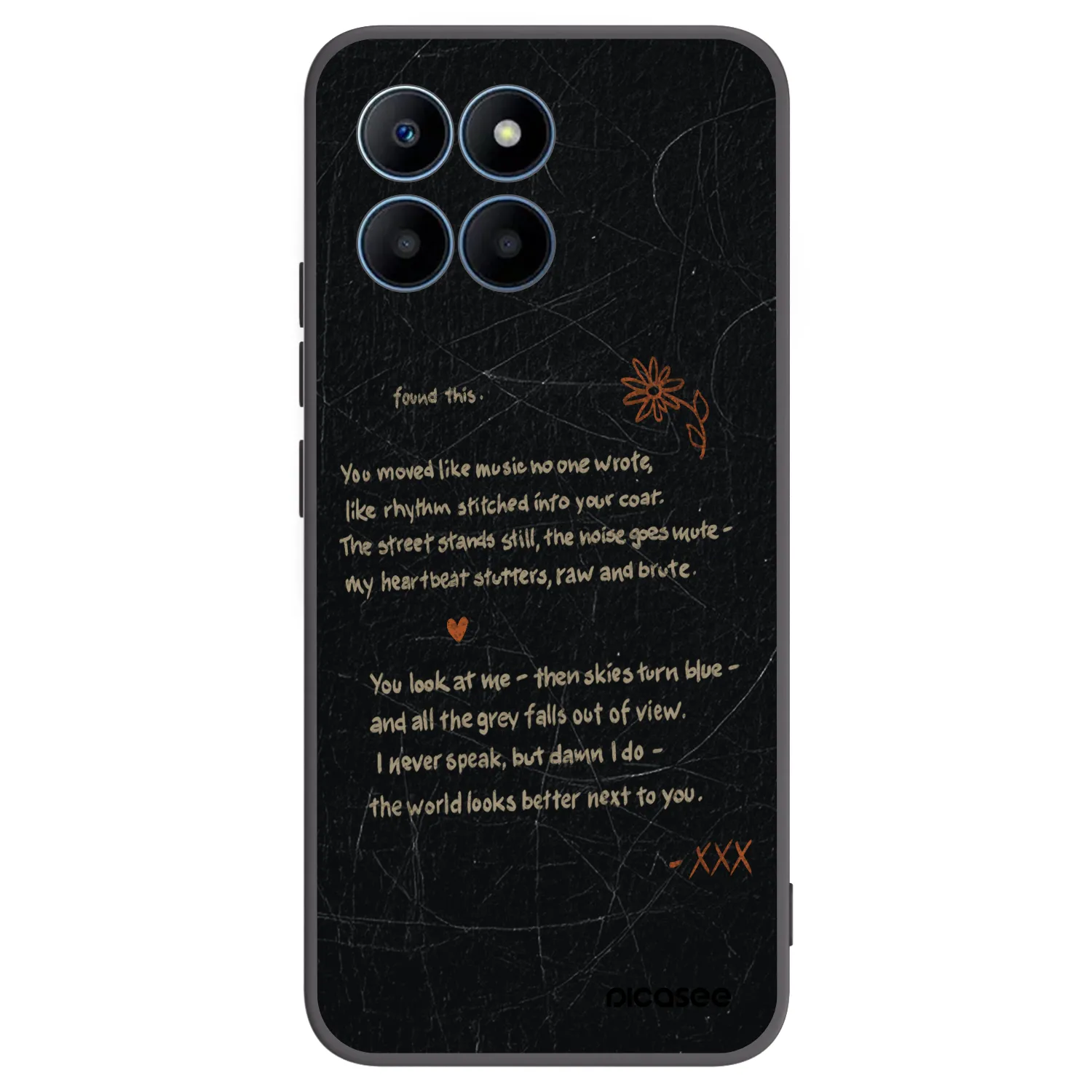Picasee Μαύρη θήκη σιλικόνης για Honor 70 Lite - POET