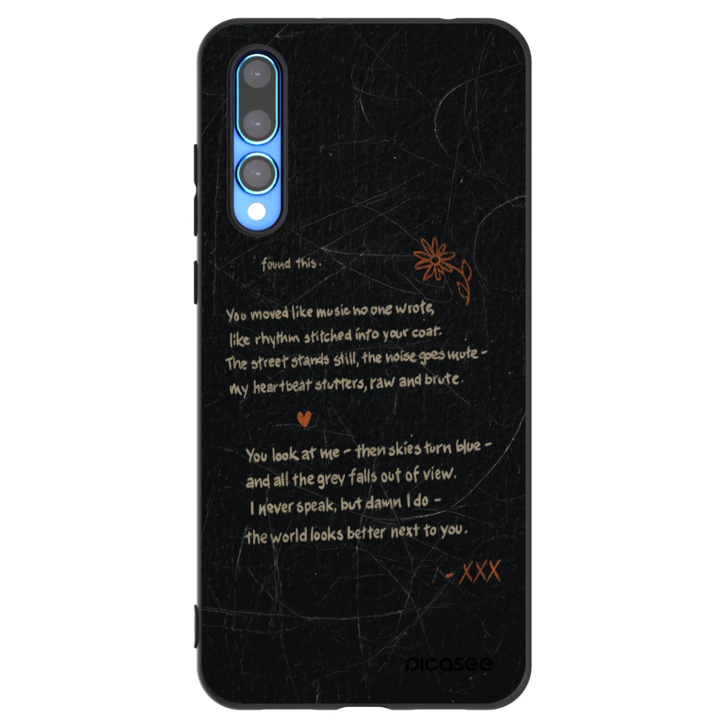 Picasee Μαύρη θήκη σιλικόνης για Huawei P20 Pro - POET