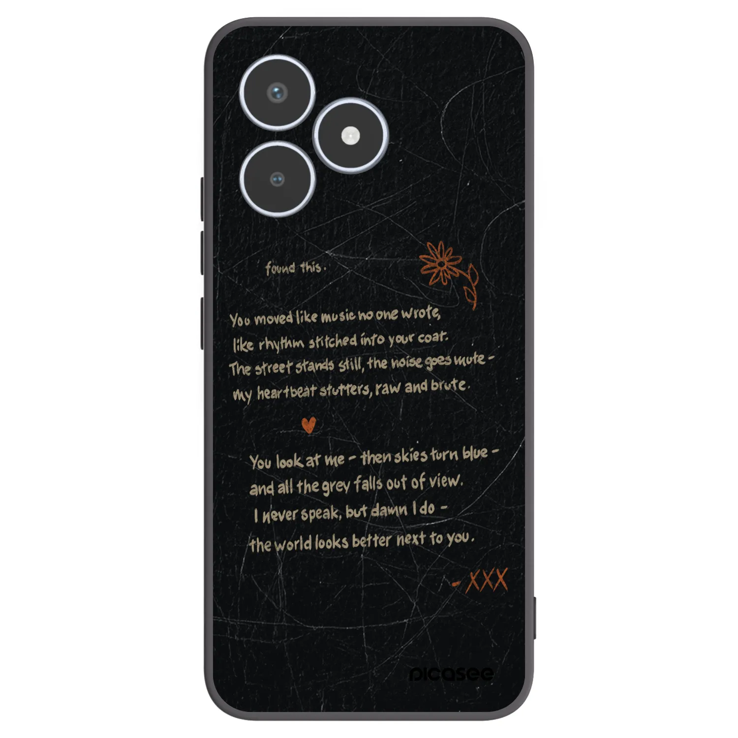 Picasee Μαύρη θήκη σιλικόνης για Realme C53 - POET