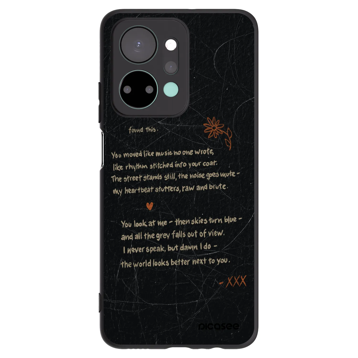 Picasee Μαύρη θήκη σιλικόνης για Honor X7a - POET