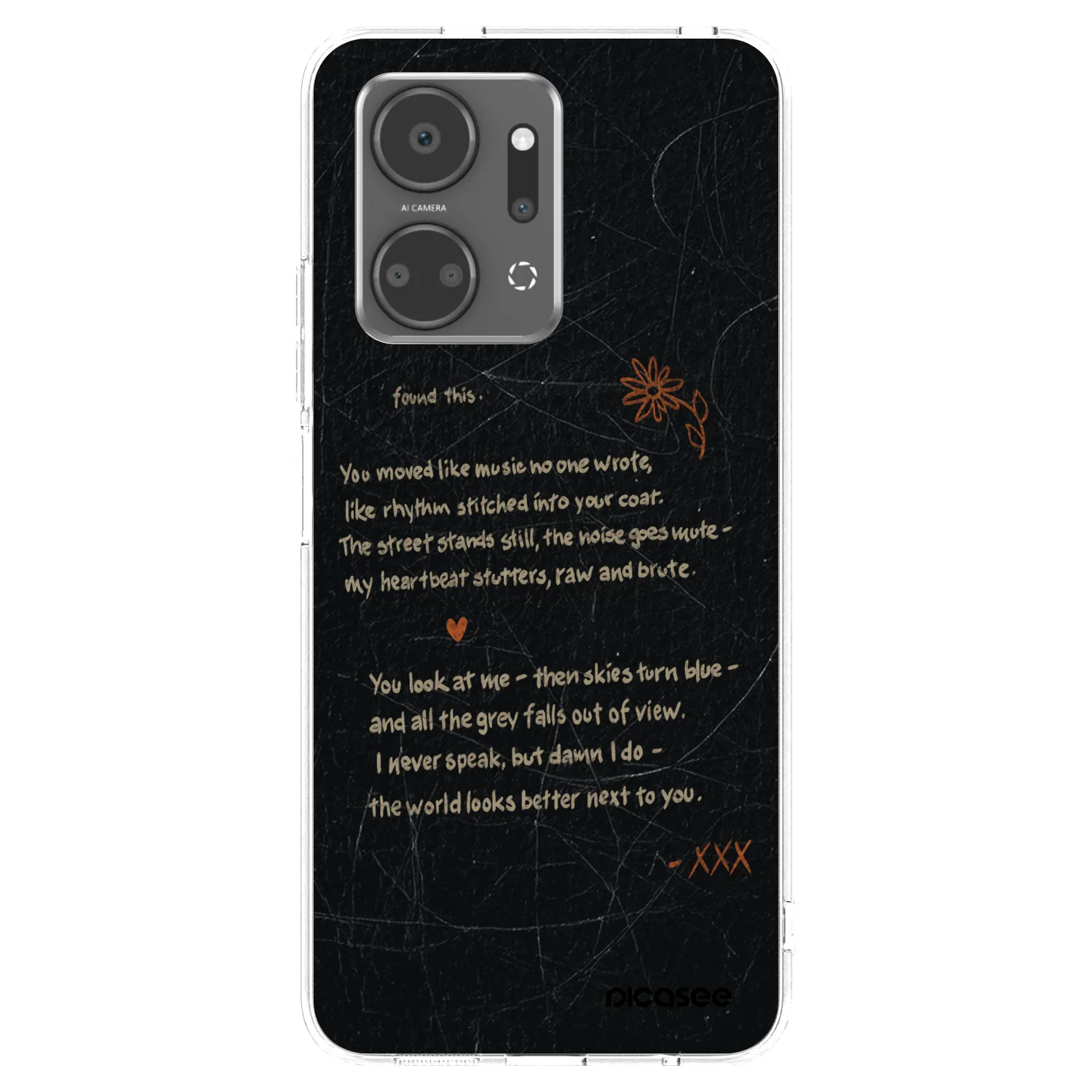 Picasee διαφανής θήκη σιλικόνης Honor X7a - POET