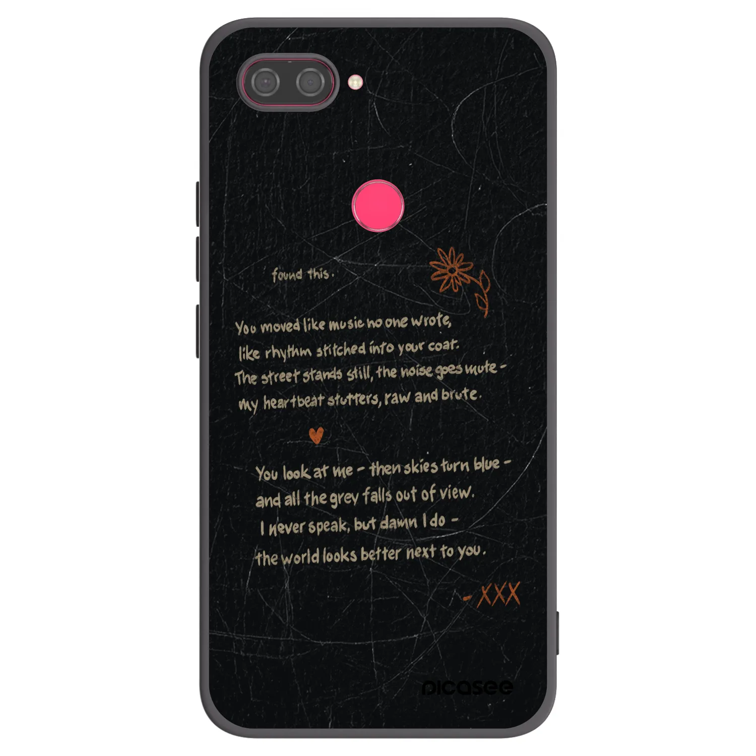 Picasee Μαύρη θήκη σιλικόνης για Xiaomi Mi 8 Lite - POET