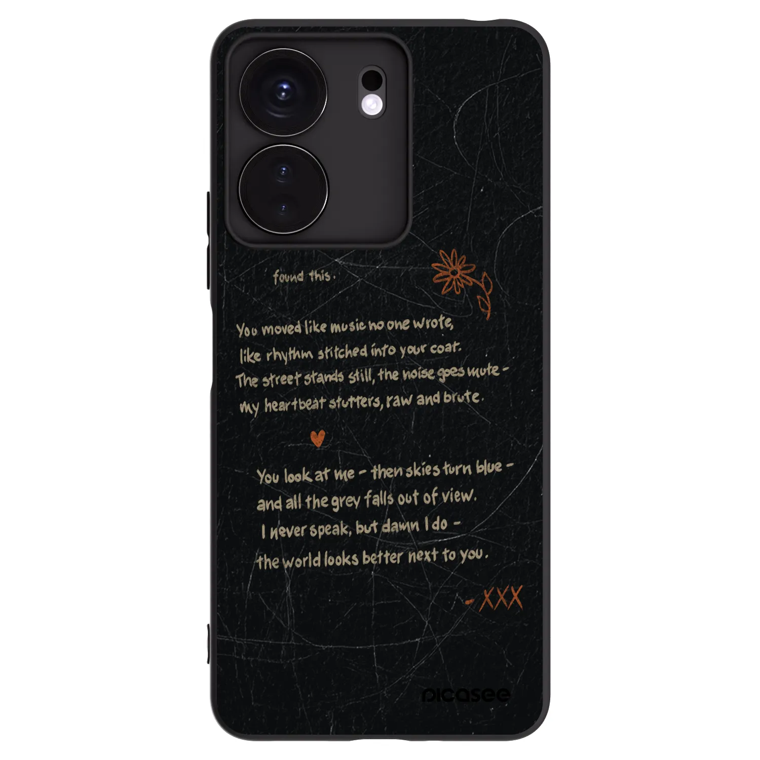 Picasee Μαύρη θήκη σιλικόνης για Xiaomi Redmi 13C 4G - POET