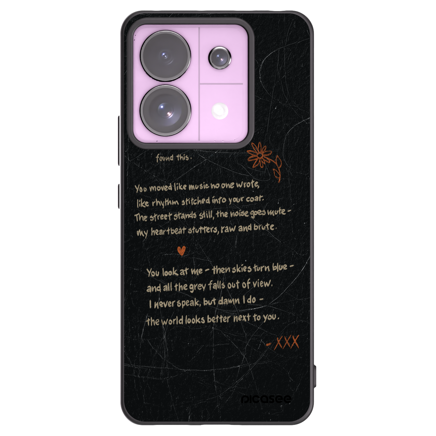 Picasee Μαύρη θήκη σιλικόνης για Xiaomi Redmi Note 13 Pro 5G - POET