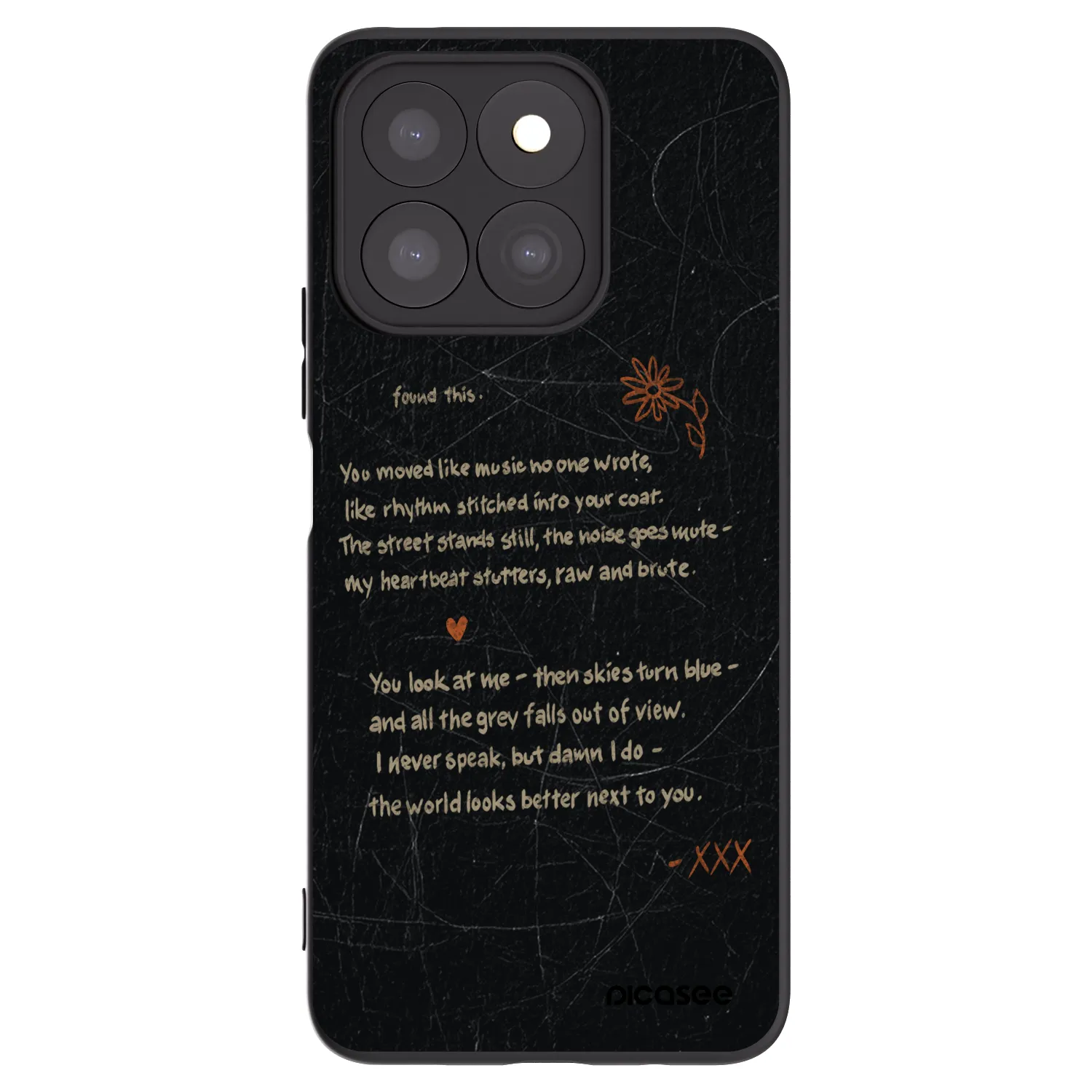 Picasee Μαύρη θήκη σιλικόνης για Honor X8b - POET