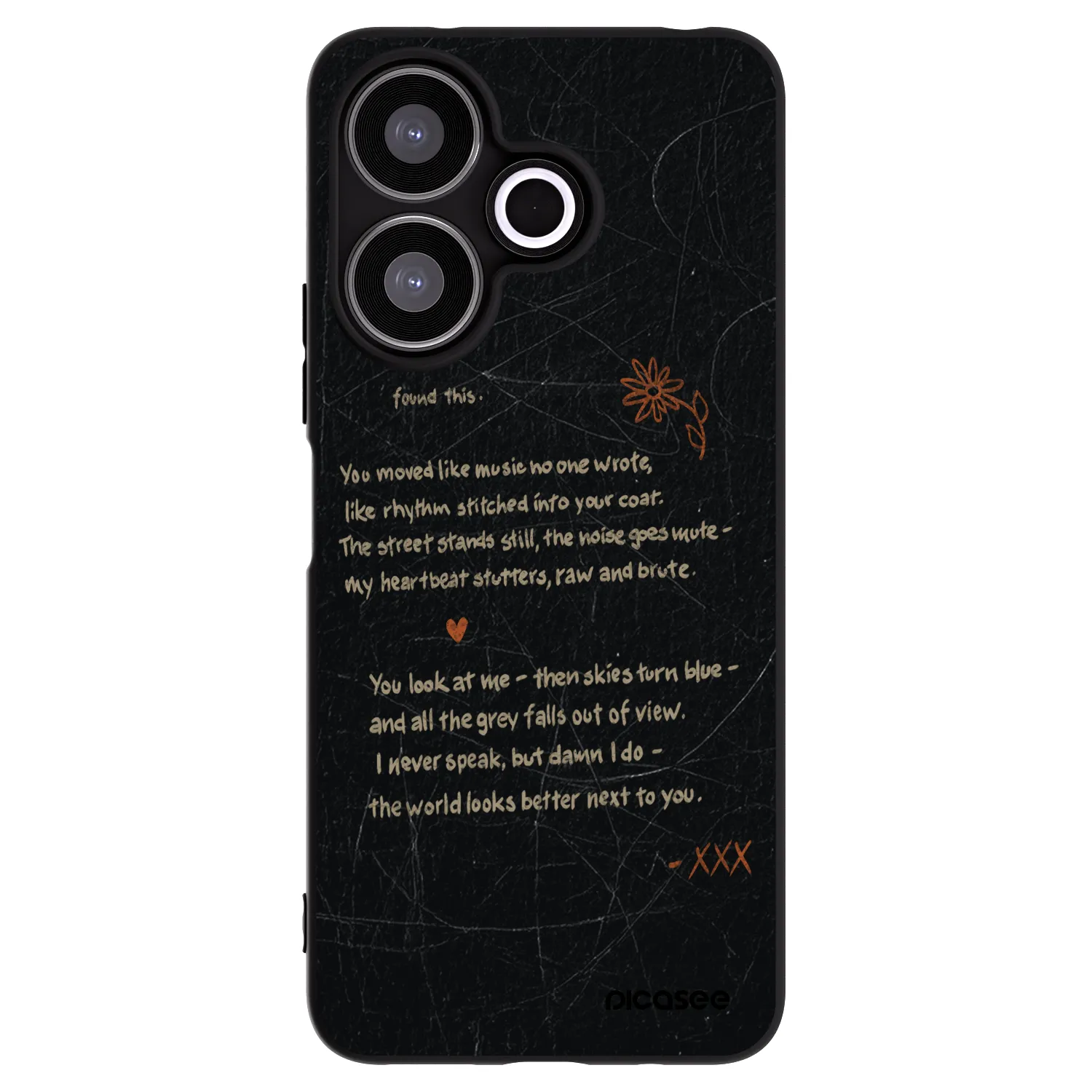 Picasee Μαύρη θήκη σιλικόνης για Xiaomi Redmi 13 4G - POET