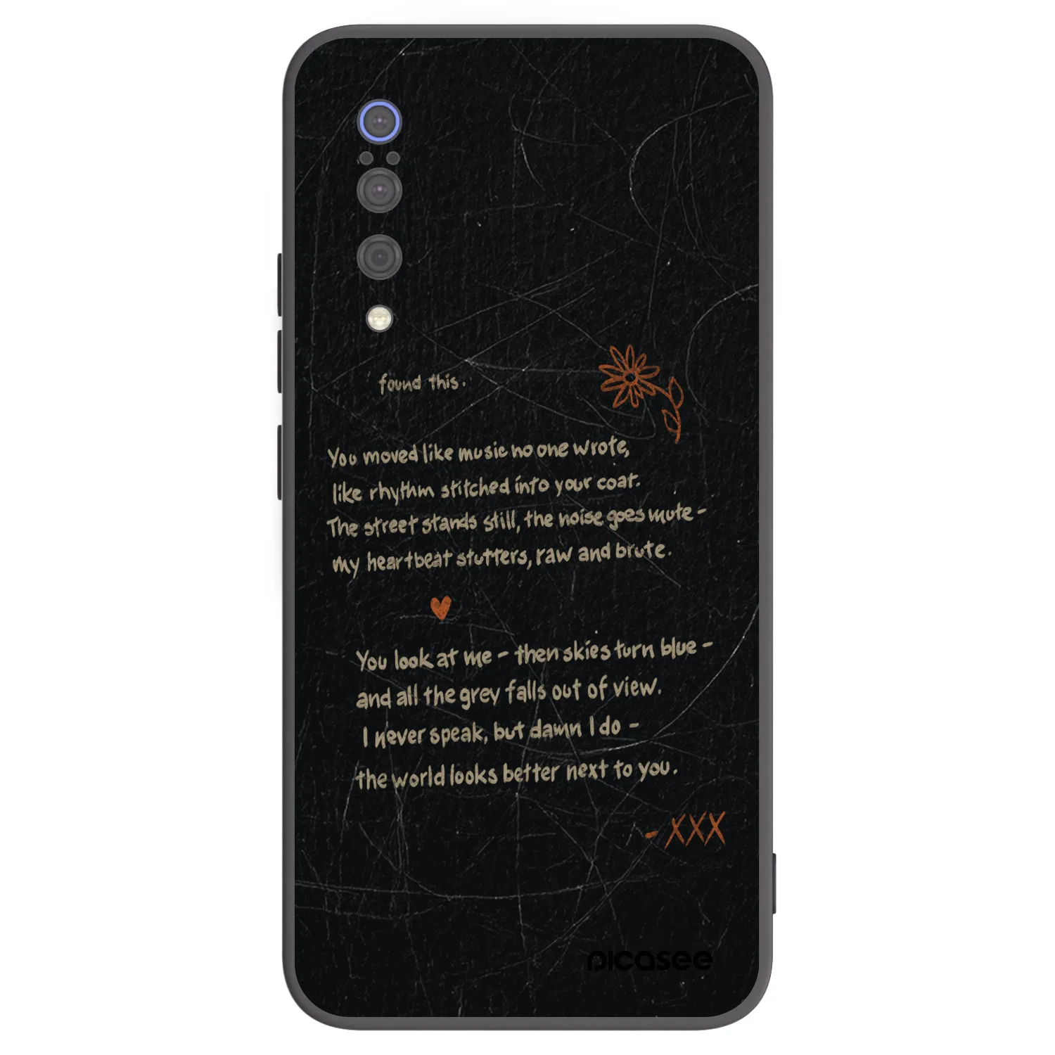 Picasee Μαύρη θήκη σιλικόνης για Xiaomi Mi 9 - POET