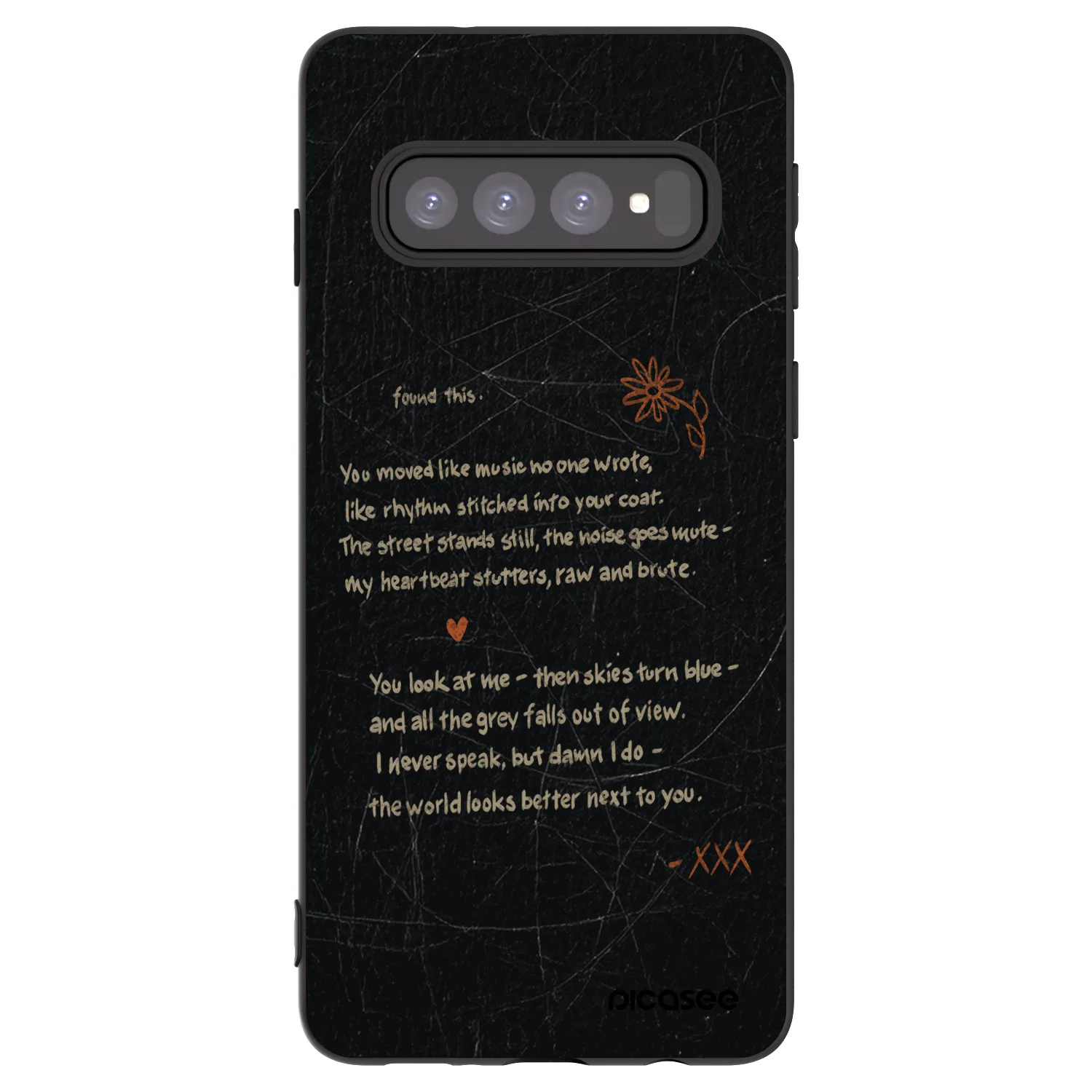 Picasee Μαύρη θήκη σιλικόνης για Samsung Galaxy S10 G973 - POET