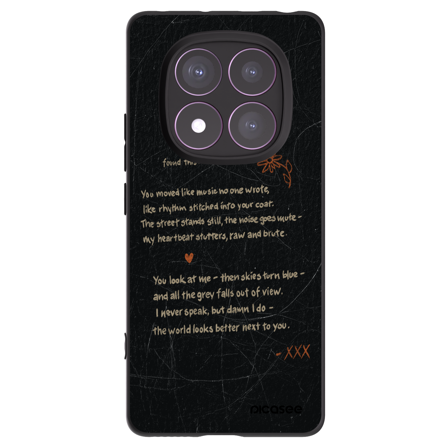 Picasee Μαύρη θήκη σιλικόνης για Xiaomi Redmi Note 14 Pro 4G - POET