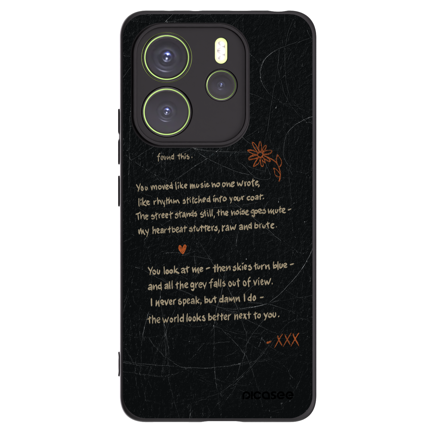 Picasee Μαύρη θήκη σιλικόνης για Xiaomi Redmi Note 14 4G - POET