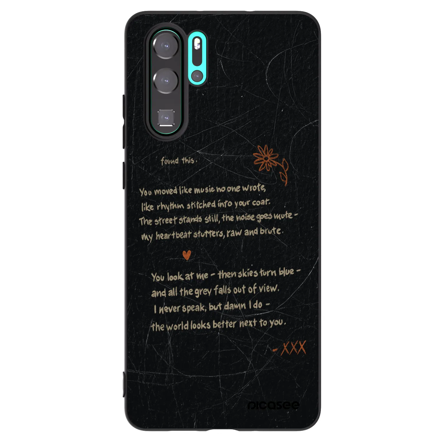 Picasee Μαύρη θήκη σιλικόνης για Huawei P30 Pro - POET