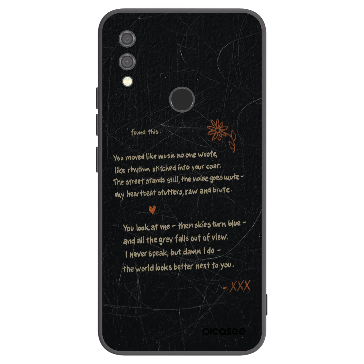 Picasee Μαύρη θήκη σιλικόνης για Xiaomi Redmi Note 7 - POET