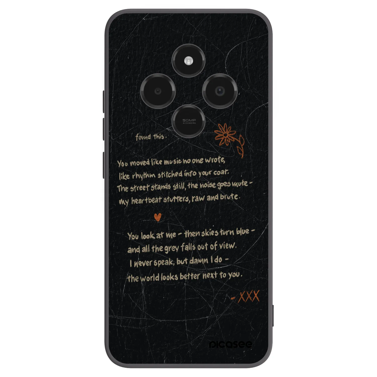 Picasee Μαύρη θήκη σιλικόνης για Xiaomi Poco C75 - POET