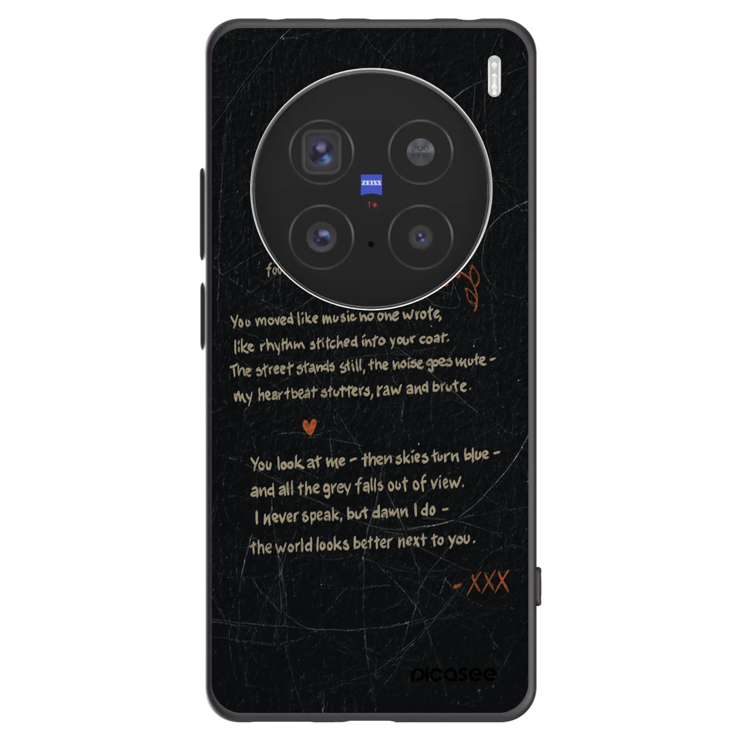 Picasee Μαύρη θήκη σιλικόνης για Vivo X200 Pro - POET