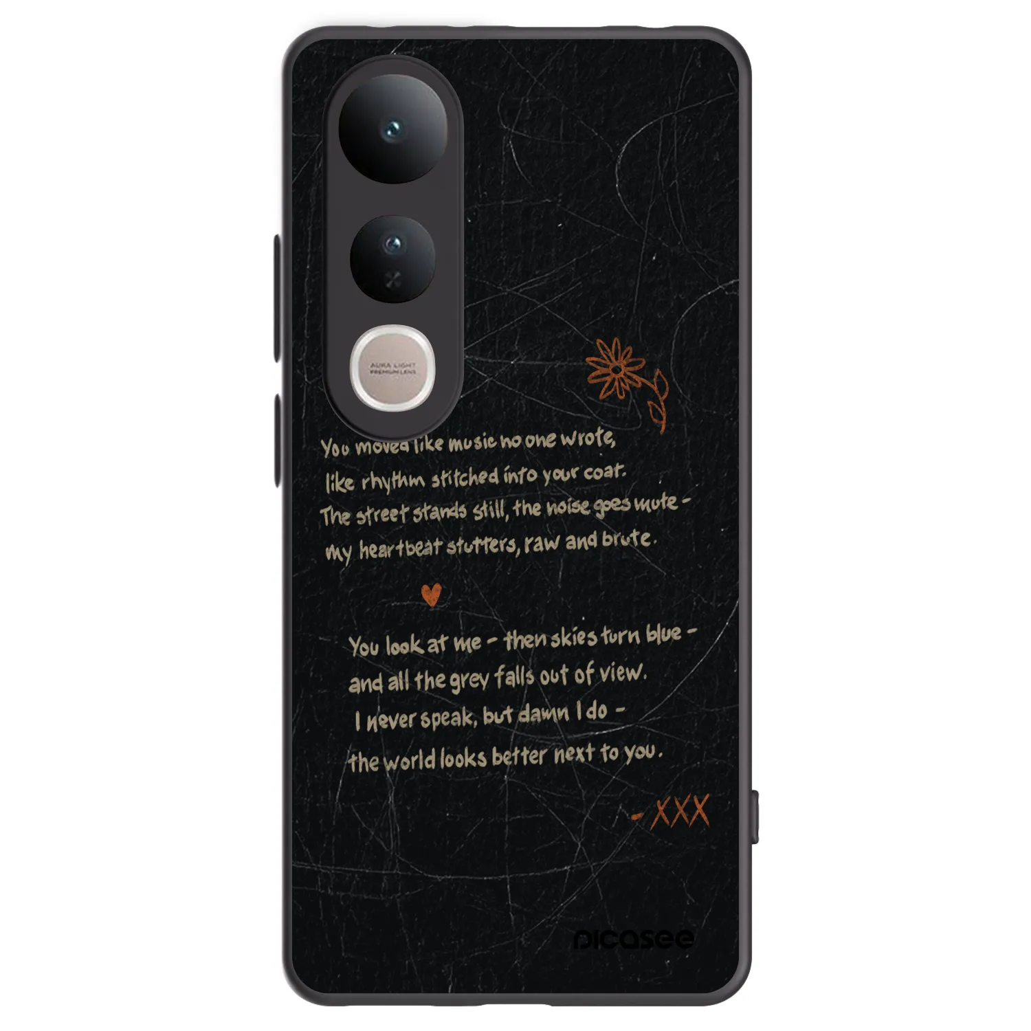 Picasee Μαύρη θήκη σιλικόνης για Vivo V50 Lite 5G - POET