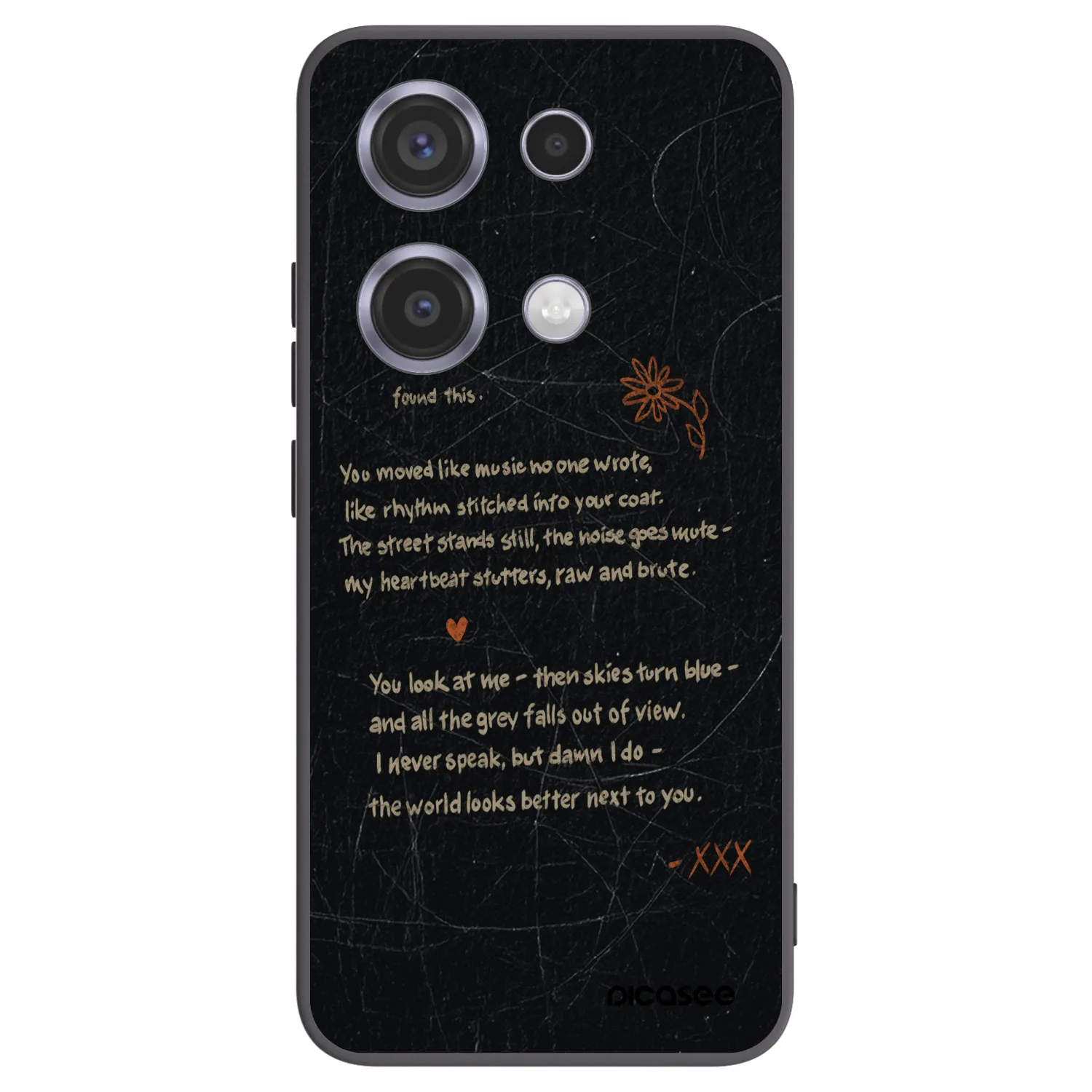 Picasee Μαύρη θήκη σιλικόνης για Xiaomi Redmi Note 14S - POET