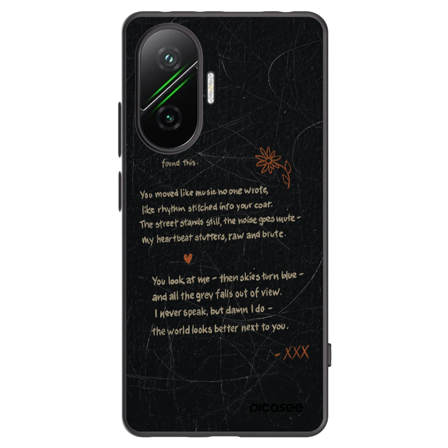 Picasee Μαύρη θήκη σιλικόνης για Xiaomi Poco F7 5G - POET