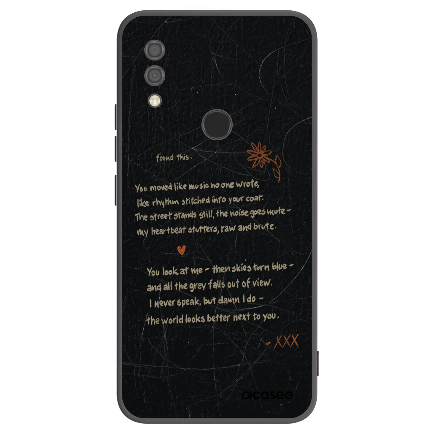 Picasee Μαύρη θήκη σιλικόνης για Xiaomi Redmi 7 - POET