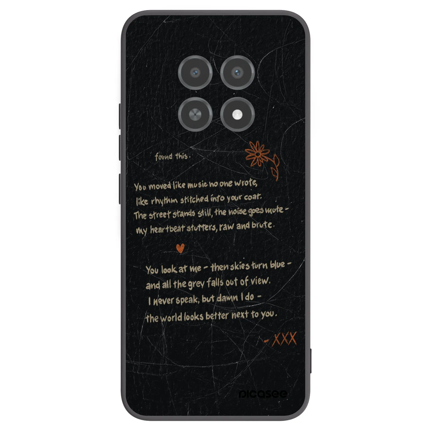 Picasee Μαύρη θήκη σιλικόνης για Realme 12X - POET