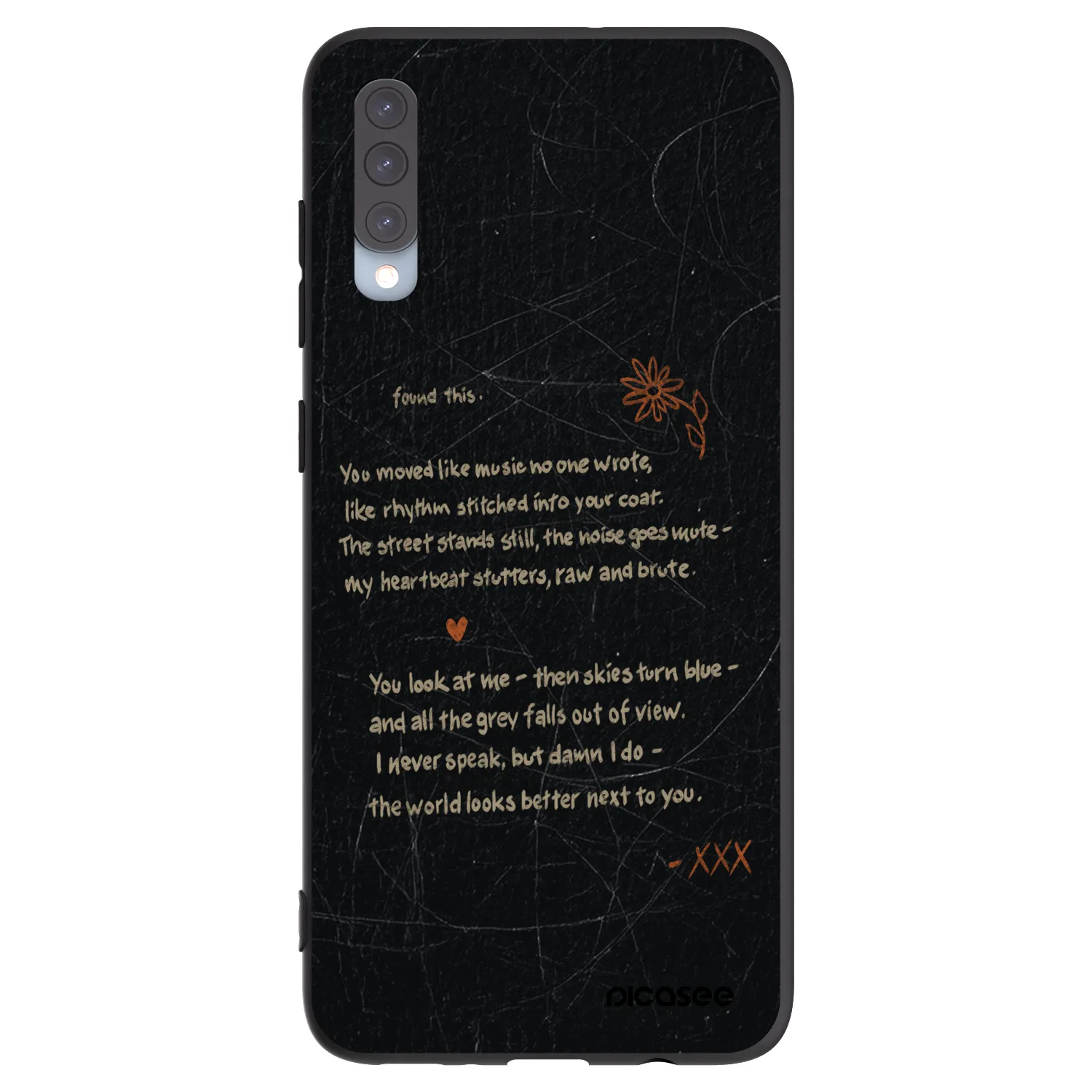 Picasee Μαύρη θήκη σιλικόνης για Samsung Galaxy A70 A705F - POET