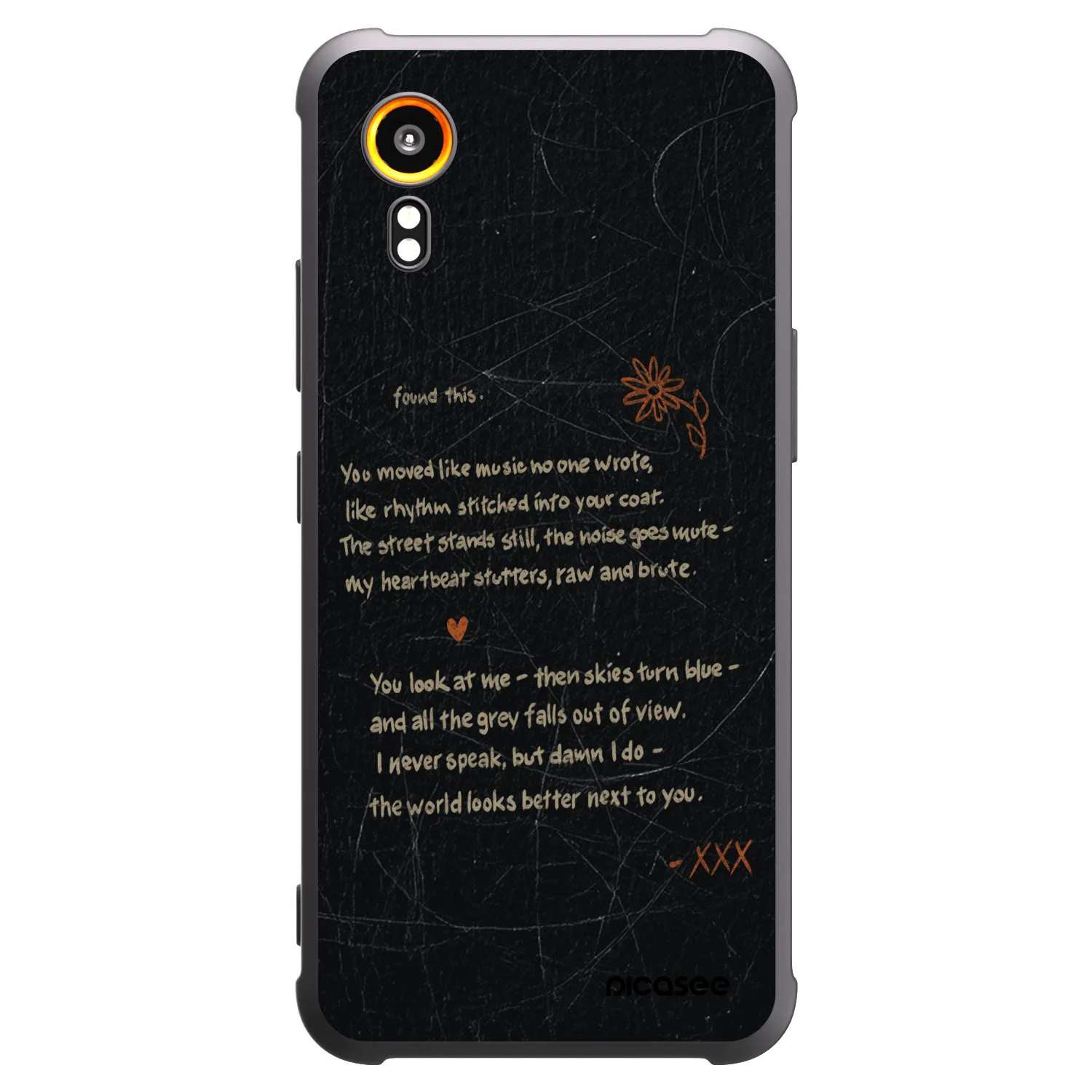 Picasee Μαύρη θήκη σιλικόνης για Samsung Galaxy Xcover 7 - POET