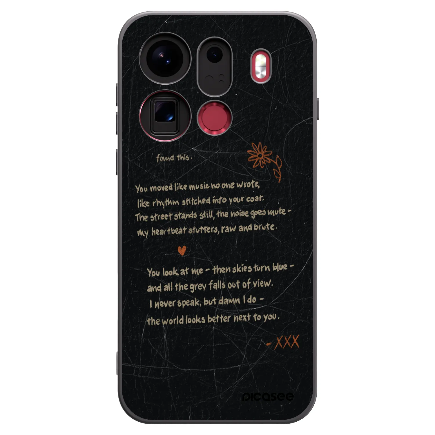 Picasee Μαύρη θήκη σιλικόνης για OPPO Find X9 Pro - POET