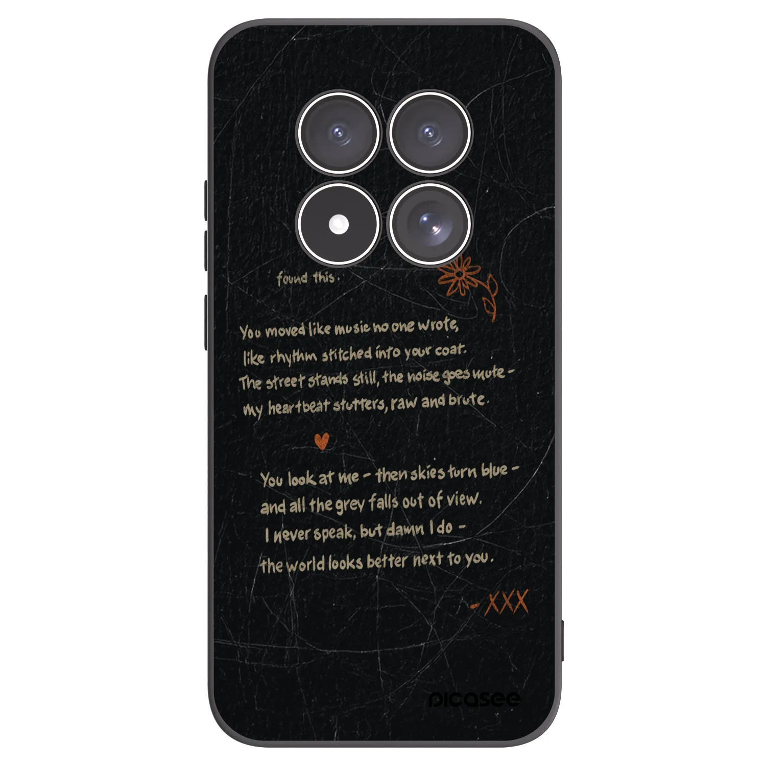 Picasee Μαύρη θήκη σιλικόνης για Xiaomi Redmi Note 15 Pro 5G - POET