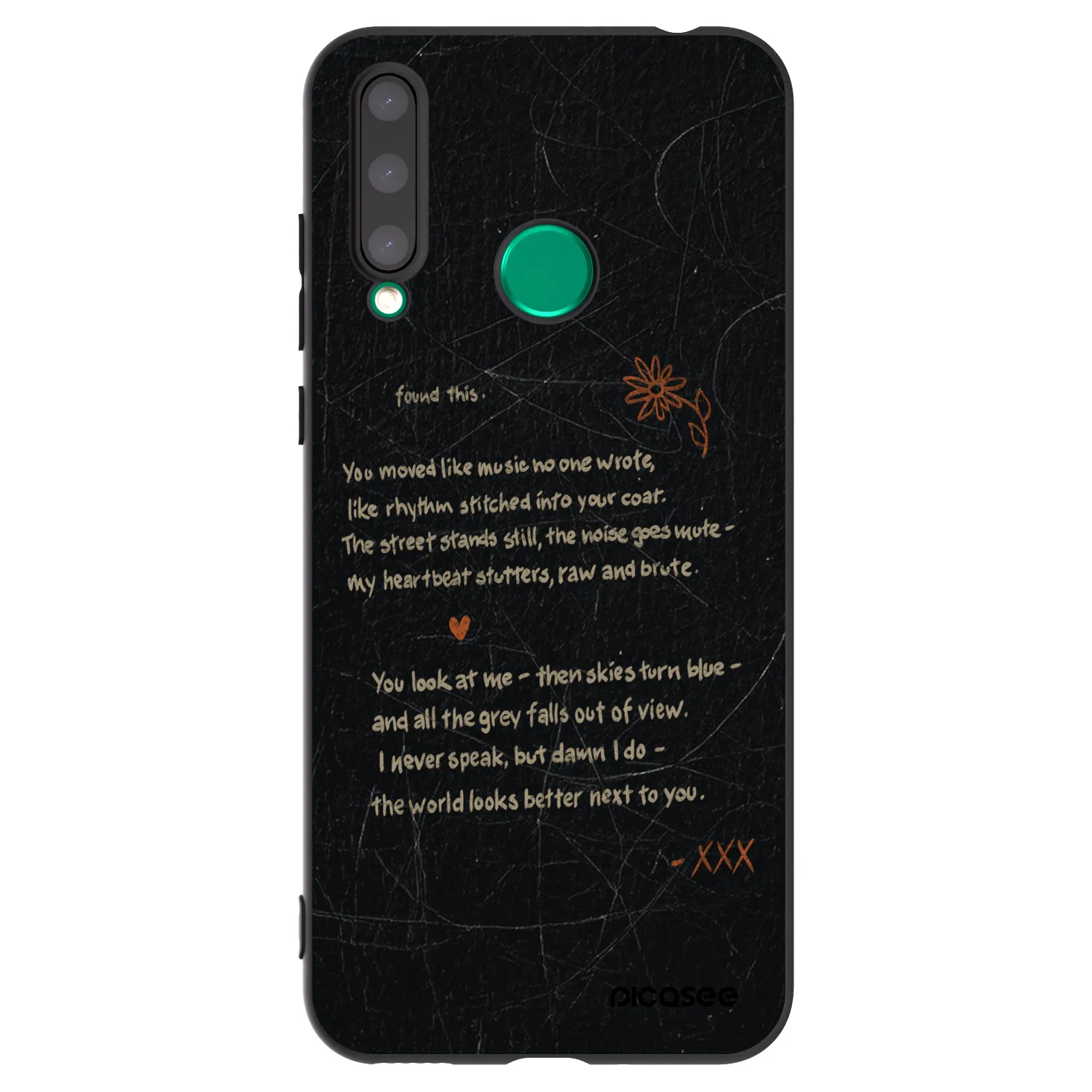 Picasee Μαύρη θήκη σιλικόνης για Honor 20 Lite - POET