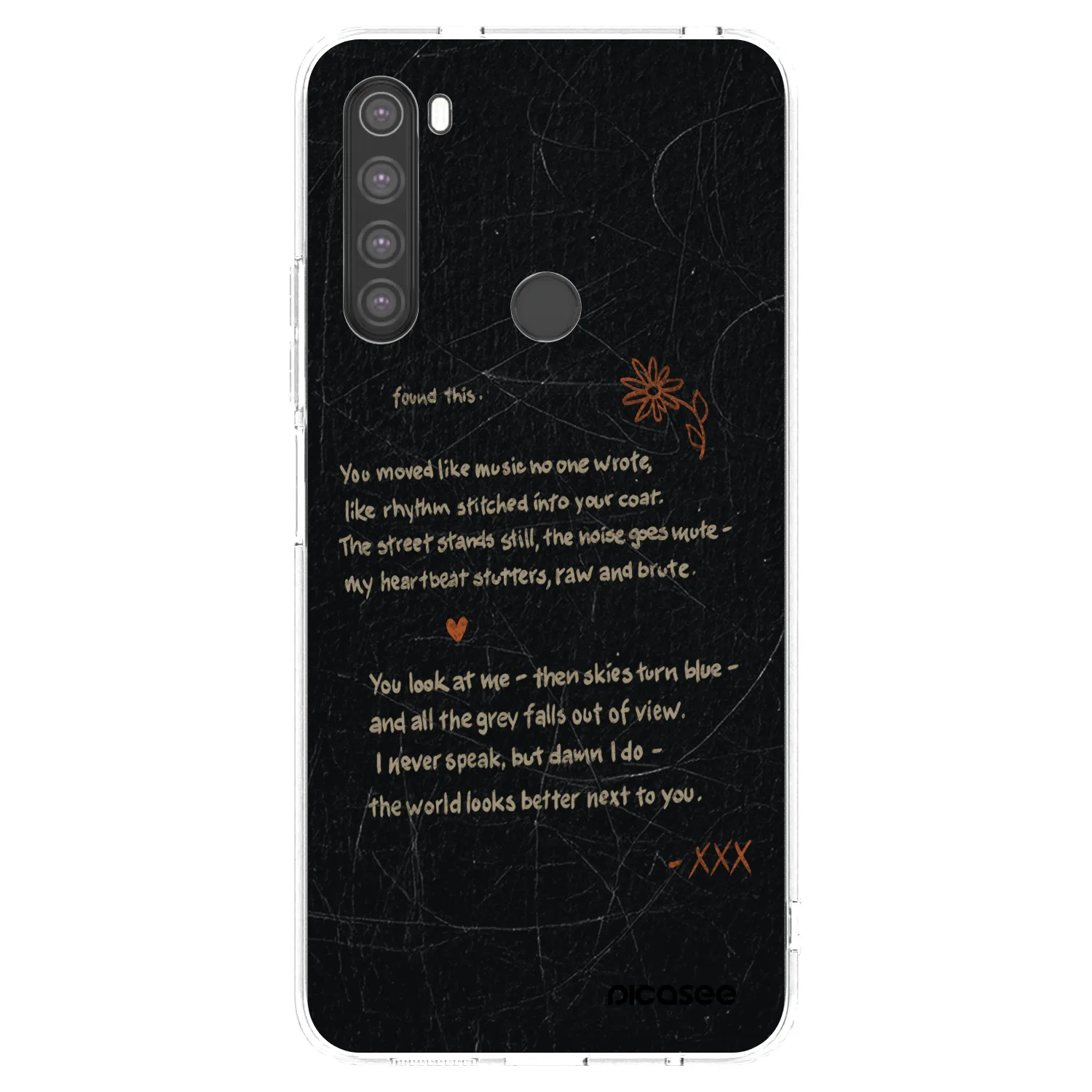 Picasee διαφανής θήκη σιλικόνης Xiaomi Redmi Note 8 - POET