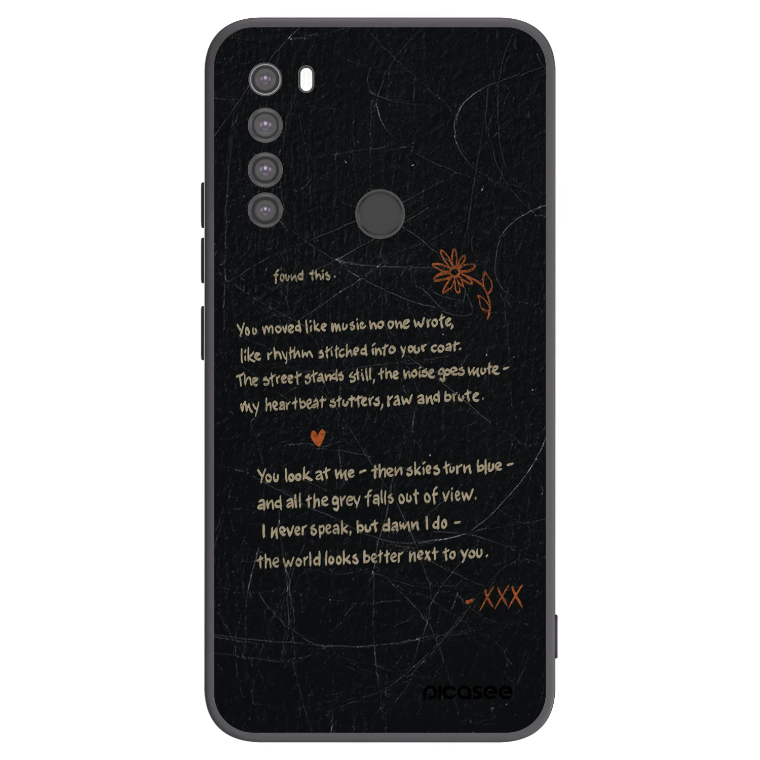 Picasee Μαύρη θήκη σιλικόνης για Xiaomi Redmi Note 8 - POET