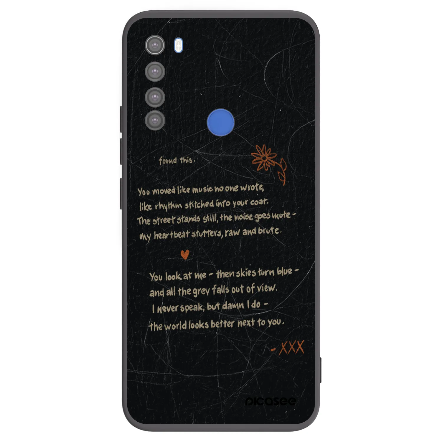 Picasee Μαύρη θήκη σιλικόνης για Xiaomi Redmi Note 8T - POET
