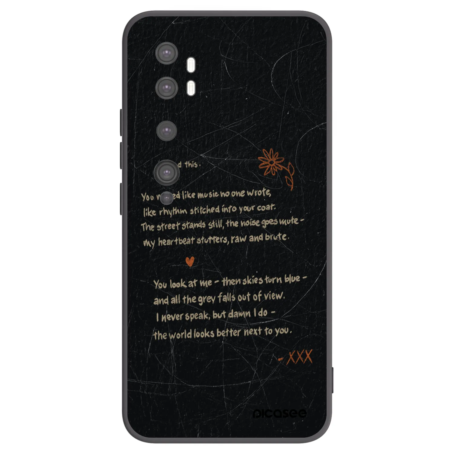 Picasee Μαύρη θήκη σιλικόνης για Xiaomi Mi Note 10 (Pro) - POET