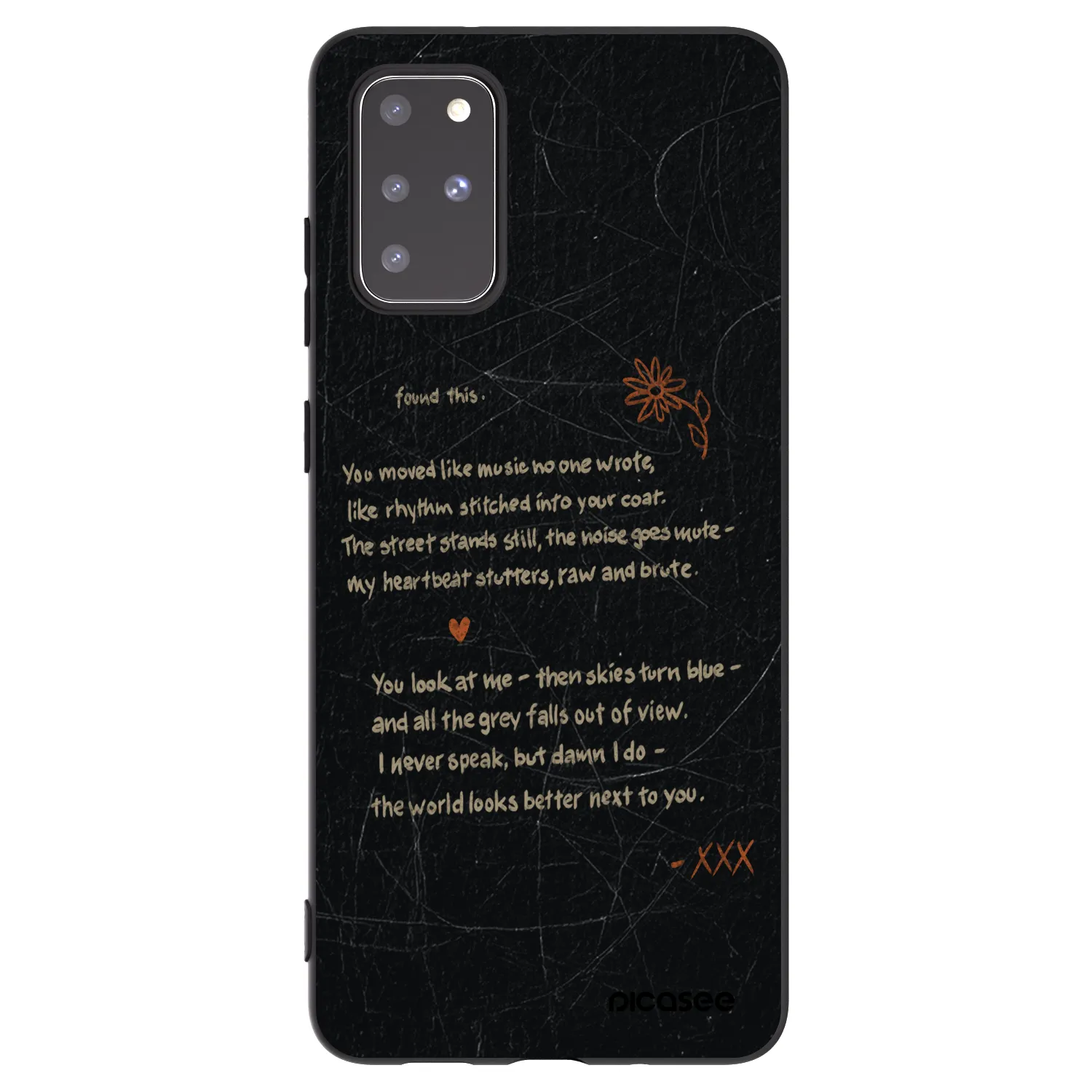 Picasee Μαύρη θήκη σιλικόνης για Samsung Galaxy S20+ G985F - POET