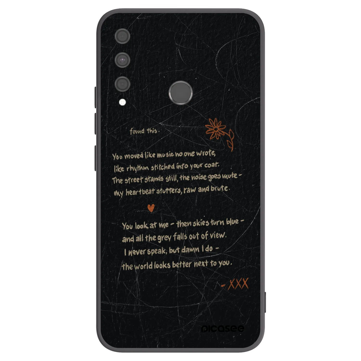 Picasee Μαύρη θήκη σιλικόνης για Huawei P40 Lite E - POET