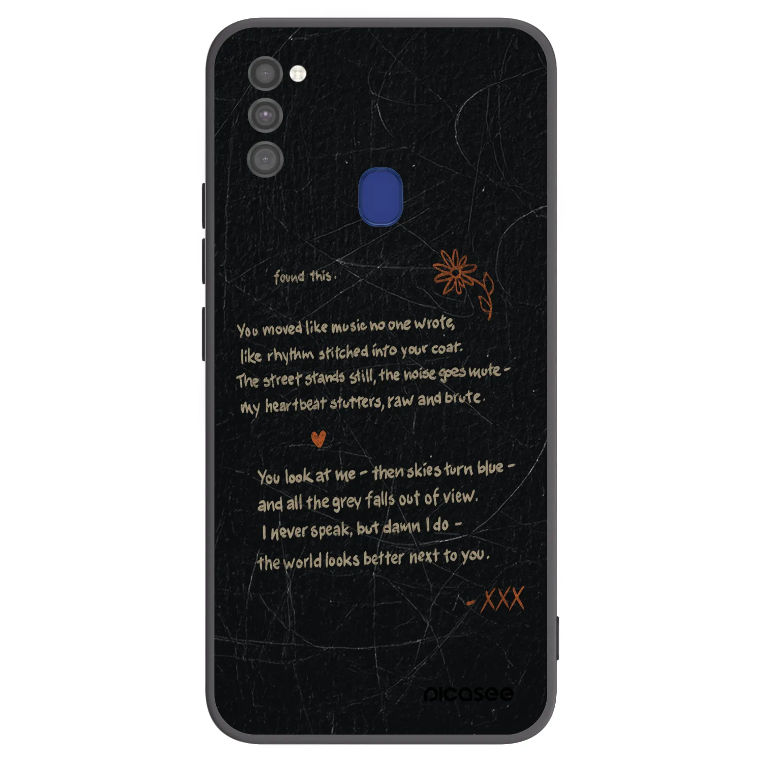 Picasee Μαύρη θήκη σιλικόνης για Samsung Galaxy M21 M215F - POET