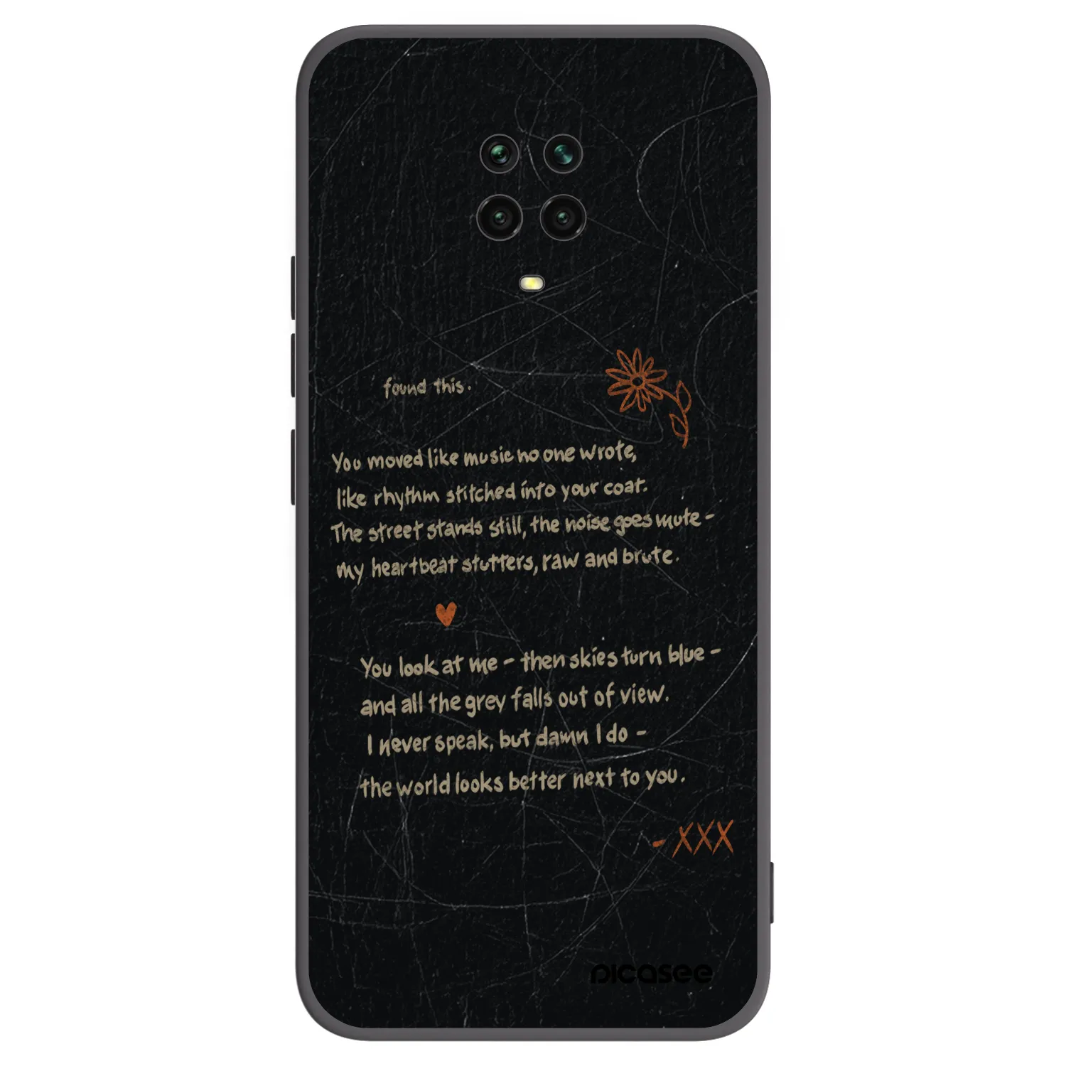 Picasee Μαύρη θήκη σιλικόνης για Xiaomi Redmi Note 9S - POET