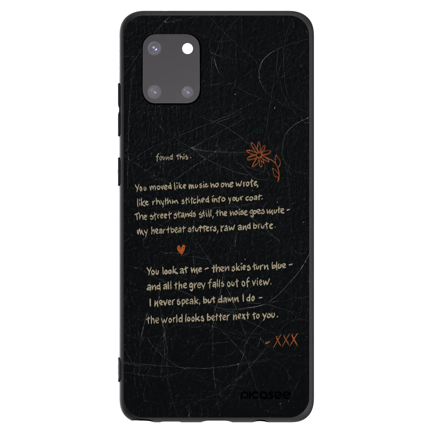 Picasee Μαύρη θήκη σιλικόνης για Samsung Galaxy Note 10 Lite N770F - POET