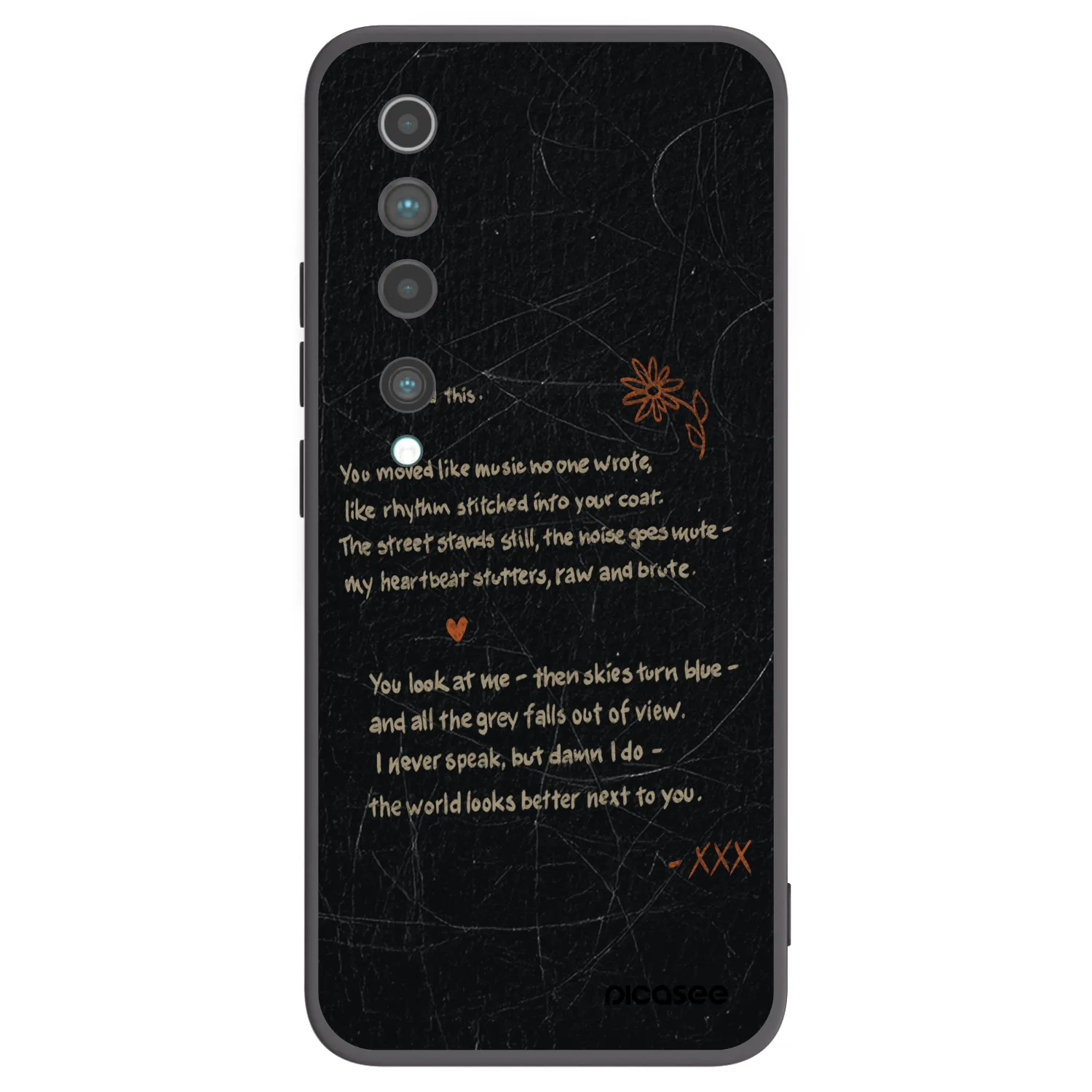 Picasee Μαύρη θήκη σιλικόνης για Xiaomi Mi 10 - POET