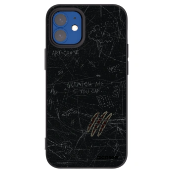 Picasee Μαύρη θήκη σιλικόνης για Apple iPhone 12 mini - SCRATCH