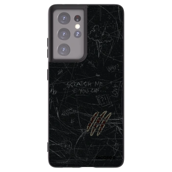 Picasee Μαύρη θήκη σιλικόνης για Samsung Galaxy S21 Ultra 5G G998B - SCRATCH