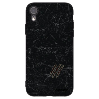 Picasee Μαύρη θήκη σιλικόνης για Apple iPhone XR - SCRATCH