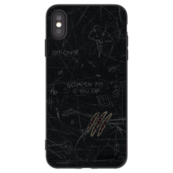 Picasee Μαύρη θήκη σιλικόνης για Apple iPhone XS Max - SCRATCH