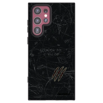 Picasee Μαύρη θήκη σιλικόνης για Samsung Galaxy S22 Ultra 5G - SCRATCH