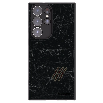 Picasee Μαύρη θήκη σιλικόνης για Samsung Galaxy S23 Ultra 5G - SCRATCH