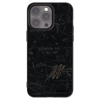 Picasee Μαύρη θήκη σιλικόνης για Apple iPhone 15 Pro Max - SCRATCH