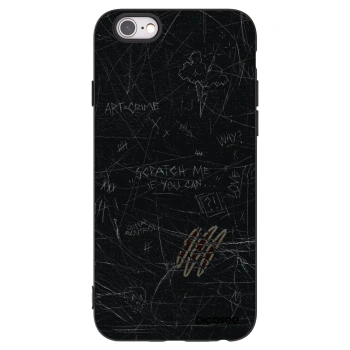 Picasee Μαύρη θήκη σιλικόνης για Apple iPhone 6/6S - SCRATCH