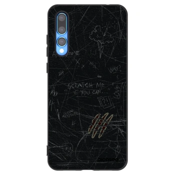 Picasee Μαύρη θήκη σιλικόνης για Huawei P20 Pro - SCRATCH