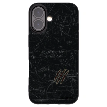 Picasee Μαύρη θήκη σιλικόνης για Apple iPhone 16 - SCRATCH