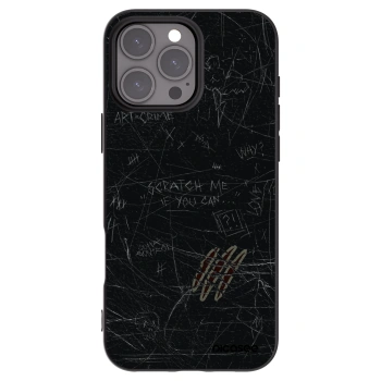 Picasee Μαύρη θήκη σιλικόνης για Apple iPhone 16 Pro Max - SCRATCH