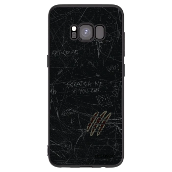 Picasee Μαύρη θήκη σιλικόνης για Samsung Galaxy S8 G950F - SCRATCH